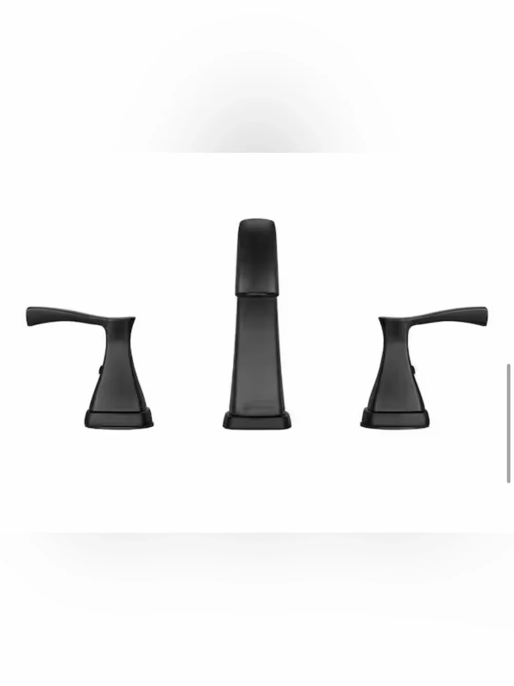 Glacier Bay Calandine Matte Black Two-Handle Bathroom Faucet - 8 in Widespread